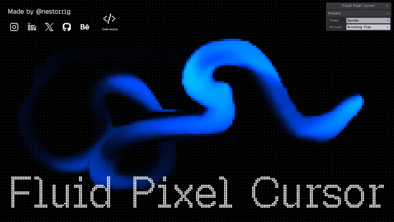 Fluid Pixel Cursor